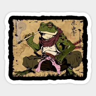 Frog Ninja Samurai Sticker